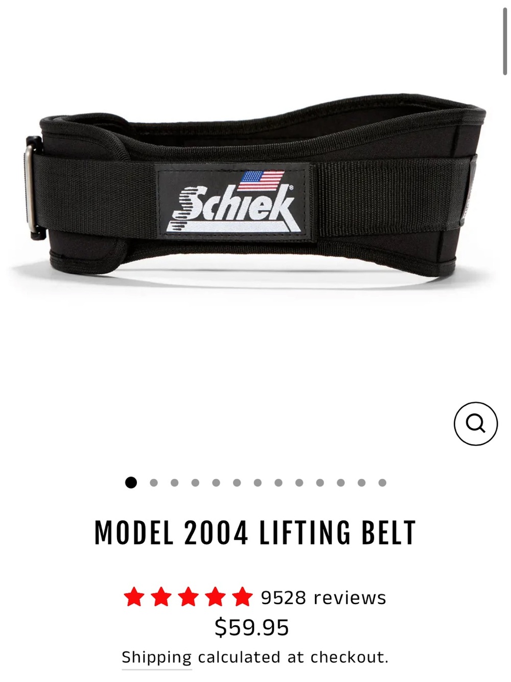 Schiek Sports Weight Lifting Belt - Black - Medium